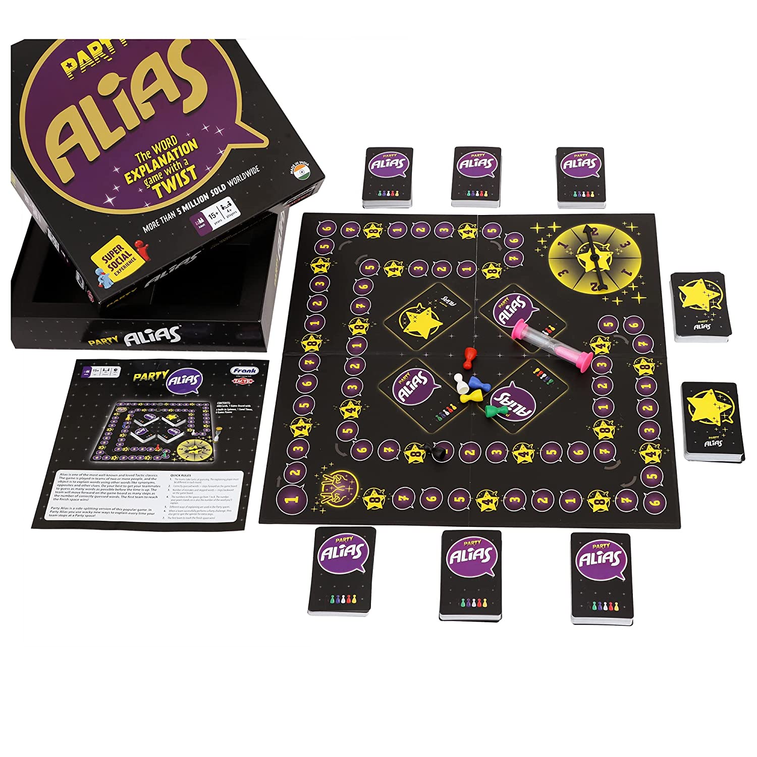 Buy Frank Party Alias Board Game for Adults 15Y+ With a Twist - 400 Word  Guessing Cards | Toysrus® India Official Online Store